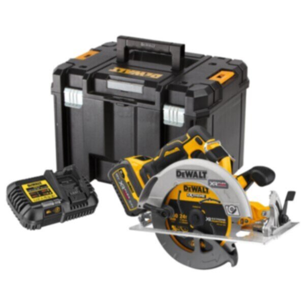 DEWALT | Brushless Circular Saw 7" 1 Battery 6.0Ah + Charger + Kit Box 18V | DCS573T1-GB