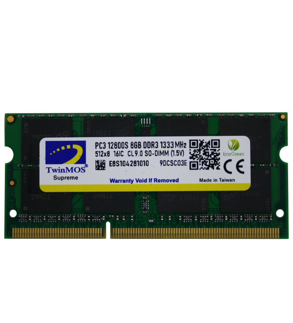 TwinMOS | DDR3 1333MHz SO-DIMM for Notebook 8GB | MDD38GB1333N