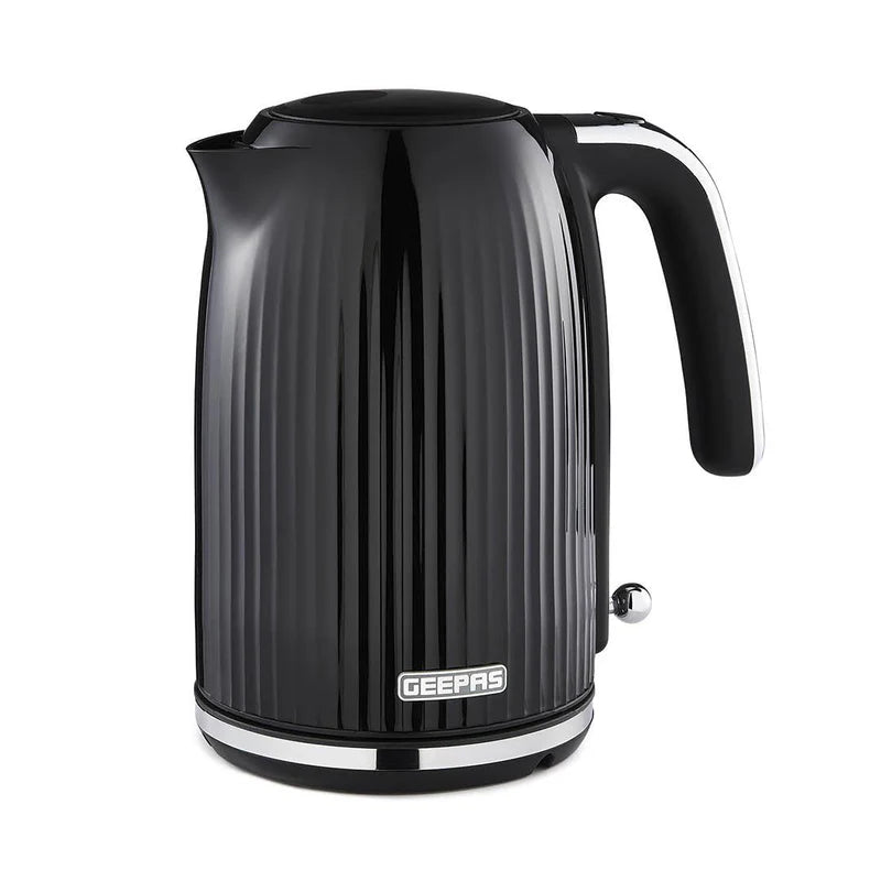 GEEPAS | 1.7Ltrs Fluted Black Jug Kettle | GK38068UK-BK