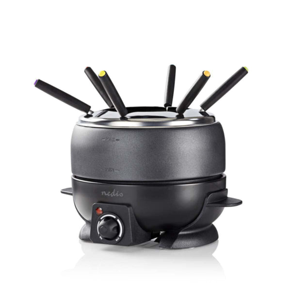 NEDIS | Fondue Set 6 Persons | 2.3 l | Adjustable temperature control | 800 W | Cool touch handle(s) | Anti slip bottom | Overheating protection | FCFO110EBK6