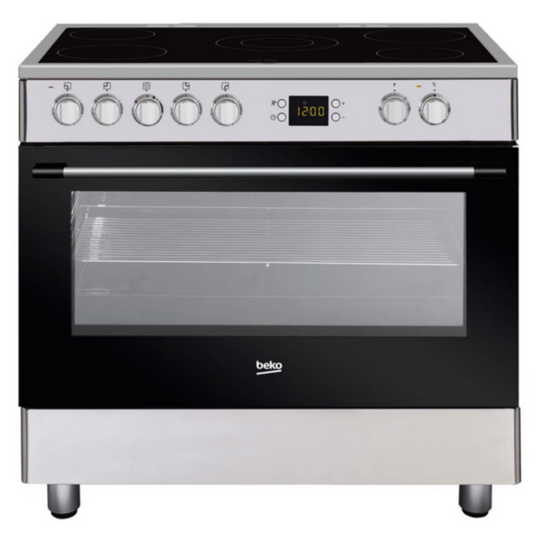 BEKO | Ceramic Electric Cooker 5 Ceramic Hob 90x90x60 cm | GM17300GXNS