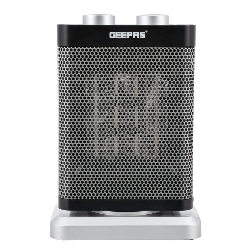 GEEPAS | PTC Fan Heater Ceramic Heating Element 2 Heat Settings 1000/1500W | GRH28529