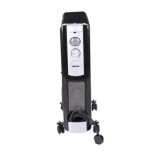 GEEPAS | 13 Fins Oil Filled Radiator Heater With Fan 2900W - 3 Speed Adjustable Thermostat Black | GRH9102