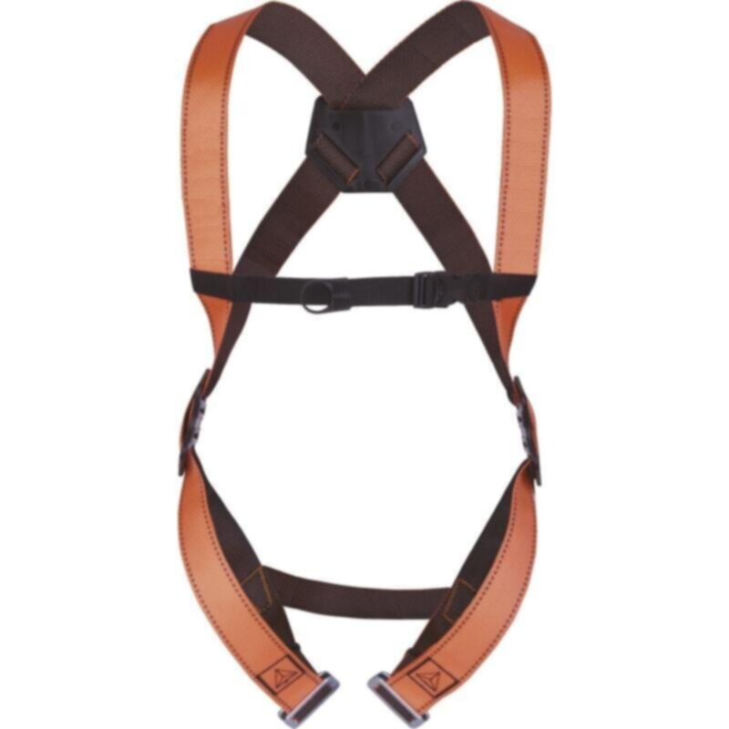 DELTAPLUS | Fall Arrester HEVO Harness 1 Back Anchorage Point Orange/Black