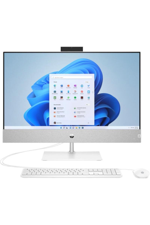 HP | Pavilion All in One Desktop 12th Gen, Intel Core i7-12700T, 27 inch FHD, 1TB SSD, 16GB RAM, 4GB Nvidia GeForce RTX 3050 Graphics, Windows 11 Home, English & Arabic Keyboard, White | 6J7G4EA