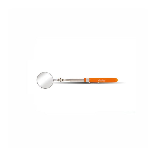 CLARKE | Inspection Mirror 50mm Round Telescopic Swivel Mirror With Orange Color Extendable Handle upto 24 inch | IMTC