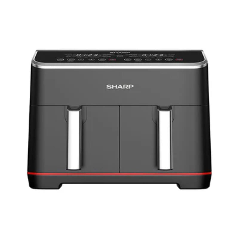 SHARP | Dual Drawer Air Fryer 8L LED Display | KF-DF80RT-K3