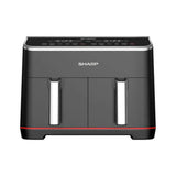 SHARP | Dual Drawer Air Fryer 8L LED Display | KF-DF80RT-K3