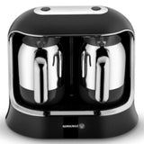KORKMAZ | Kahvekolik Twin Coffee Machine Black/Chrome | KO-A861-01