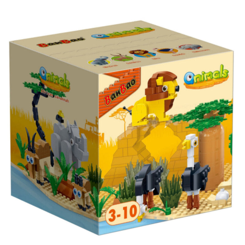 BANBAO | Qnimals African Savannah Building Toy | 6667