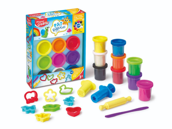 MAPED | Creative Modelling Dough 9 Colors+12 Accessories | MD-907202