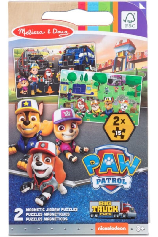 MELISSA & DOUG | Paw Patrol Magnetic Take-Along Jigsaw Puzzles - Big Truck Pups | 46033323