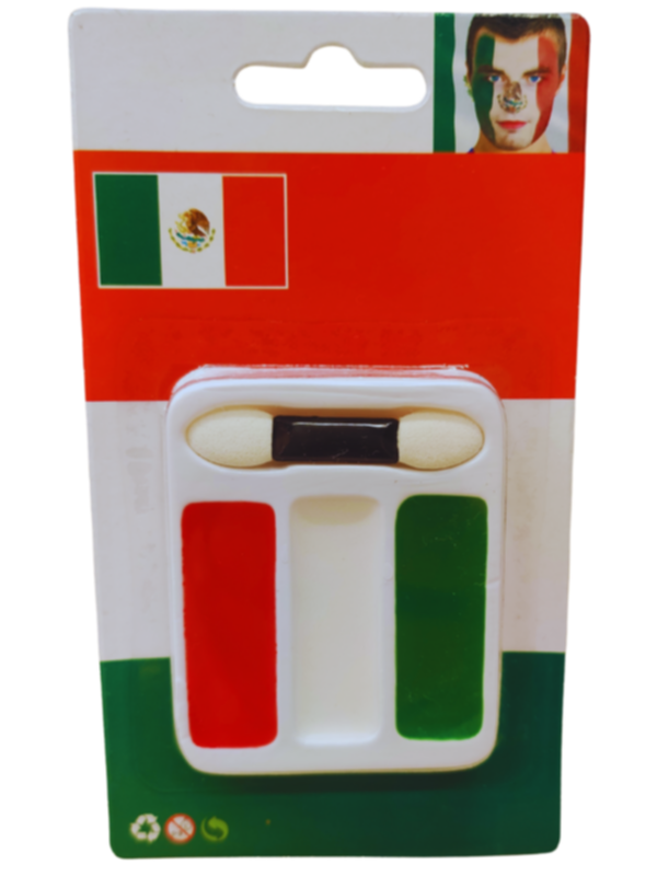 Quick Face Painting Kit with Brush (3 Packets) | Mexico |- Minagination