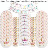 Unicorn Dot Birthday Party Decoration 61Pcs | MGS-066