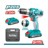 TOTAL | Cordless Impact Drill Li-Ion 20V / 2Ah / 45Nm | TIDLI200215
