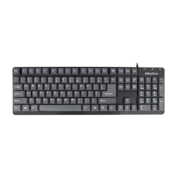 MEETION | USB Waterproof Wired Computer Keyboard Grey | MT-K202