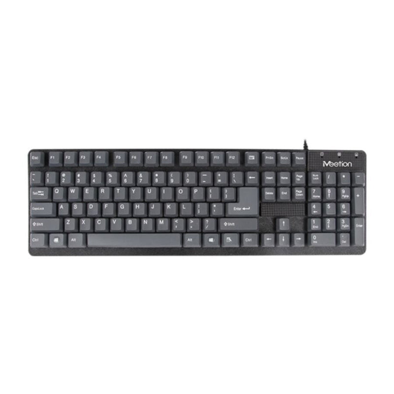 MEETION | USB Waterproof Wired Computer Keyboard Grey | MT-K202
