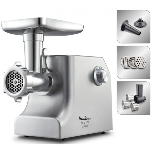 MOULINEX | Meat Mincer HV10 2200W 3 Grids with Kebbe & Shred Attachments | ME858DM0