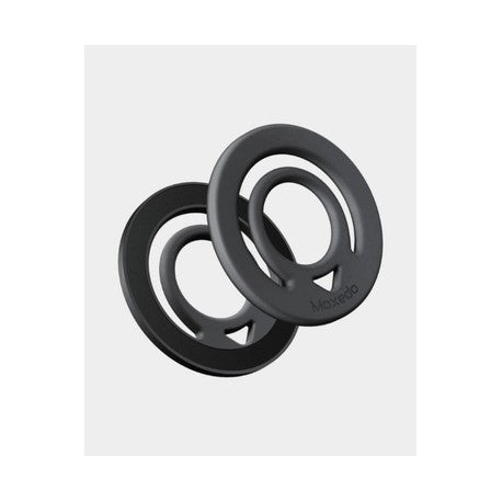 MOXEDO | Jello Mag Dual Sided Magnetic Ring Holder Silicone Magsafe Compatible Metal Ring Plate for Androids Smartphones Drak Gray | MX-DSR020-DG