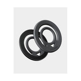 MOXEDO | Jello Mag Dual Sided Magnetic Ring Holder Silicone Magsafe Compatible Metal Ring Plate for Androids Smartphones Drak Gray | MX-DSR020-DG