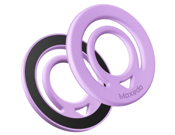 MOXEDO | Jello Mag Dual Sided Magnetic Ring Holder Silicone Magsafe Compatible Metal Ring Plate for Androids Smartphones pink | MX-DSR020-PK