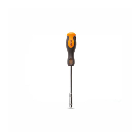 CLARKE | Nut Driver 12mm Orange/Black Soft Handle Chrome Plated | ND12C
