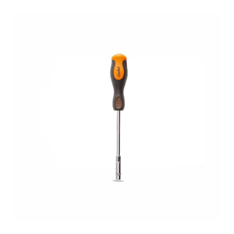 CLARKE | Nut Driver 9mm Orange/Black Soft Handle Chrome Plated | ND9C