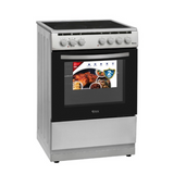 ORYX | 60x60 Vitro Ceramic cooker in silver 65ltr Oven | OCCF60VPLEL