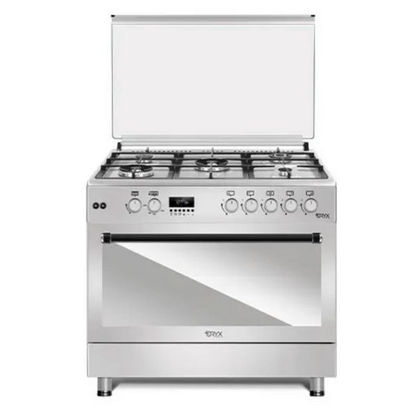 ORYX | Free Standing Cooker 90 60cm With 5 Gas Burners 2 Turbo Cooling Fan | OXCGF 90SYP-LRE