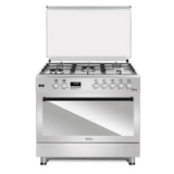 ORYX | Free Standing Cooker 90 60cm With 5 Gas Burners 2 Turbo Cooling Fan | OXCGF 90SYP-LRE