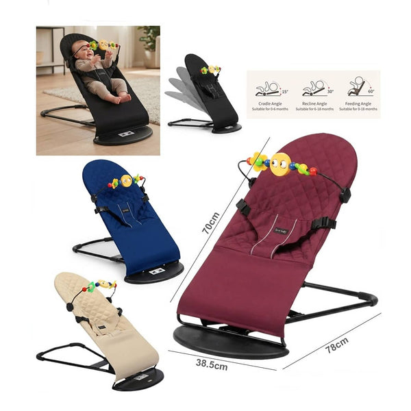 Foldable Baby Bouncer Chair with Toy Bar | rc141-05