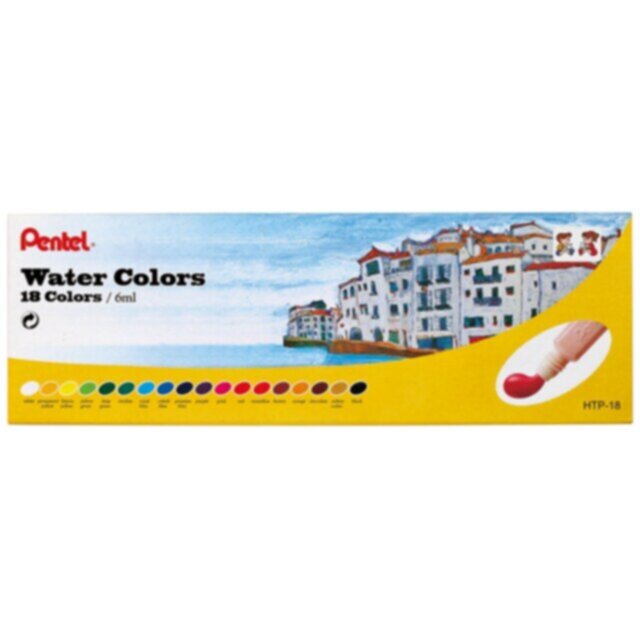 PENTEL | Water Color 18-Color Set | PE-HTP-18E