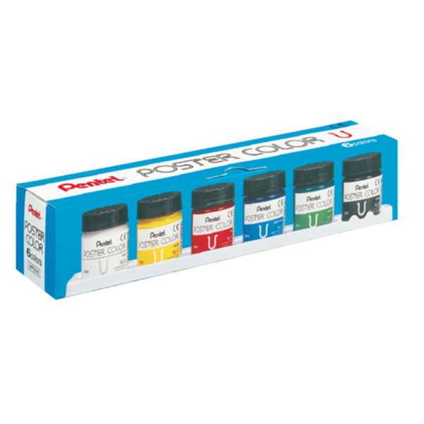 PENTEL | Poster Color 30ml Set of 6 Colors | PE-WPU2-6