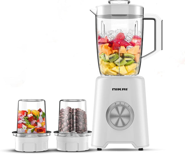 NIKAI | 3 in 1 Blender with 3 Jars 300W White | NB1900NA1