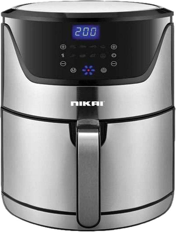 NIKAI | 6Ltrs Digital Air Fryer 1800W Silver | NAF688DS