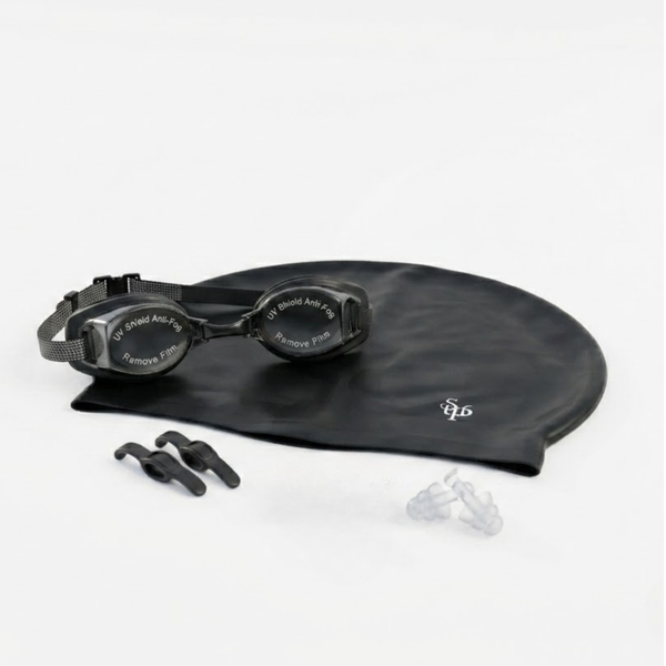 SUPREME | Adult Swimming Goggles Set Black | SUP005