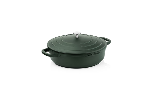 WESTINGHOUSE | 32cm Low Casserole with Lid Green | WCCC0095L32SG