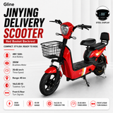 Jinying Electric Delivery Scooter Red Basket Backrest