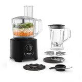 MOULINEX | Multifunction Food Processor 800W, Black Color  2.4Ltrs Capacity Bowl 1.8 Ltrs Capacity Blender 6 Accessories 2 Speed +  Pulse 25 Function | FP247827