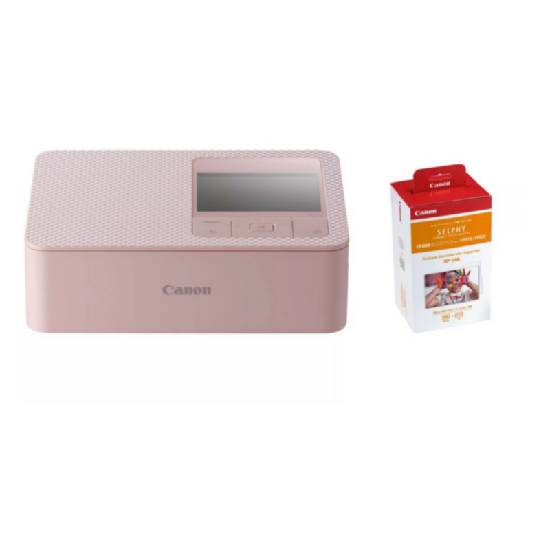 CANON | Selphy Photo Printer Pink + Color Ink | CP1500 PK+ RP-108 BUNDLE