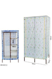 Portable Wardrobe Storage Cabinet Clothes Closet Light Blue | 539 5 2