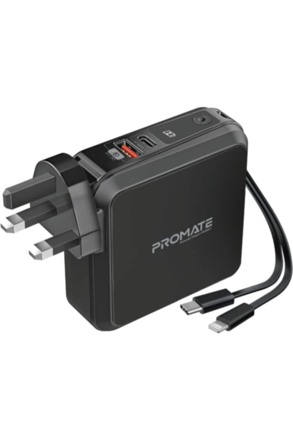 PROMATE | 15000Mah Power Bank With 20W USB-C Port, 20W USB-C & Lightning Cable, Ac Input | TE0181281