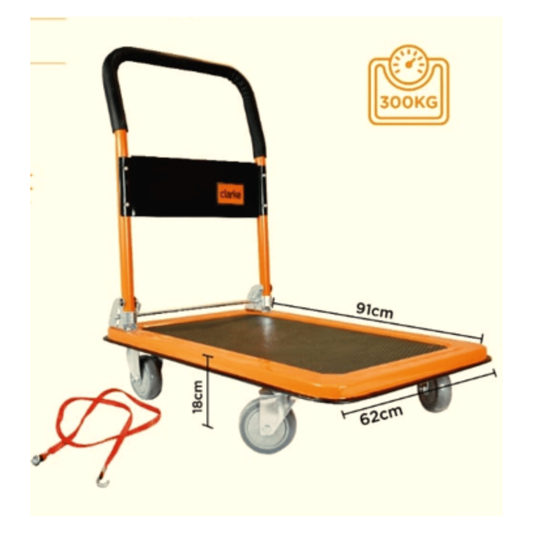 CLARKE | Platform Trolley Metal Base 300Kg 91x18x62cm | PT-300-C