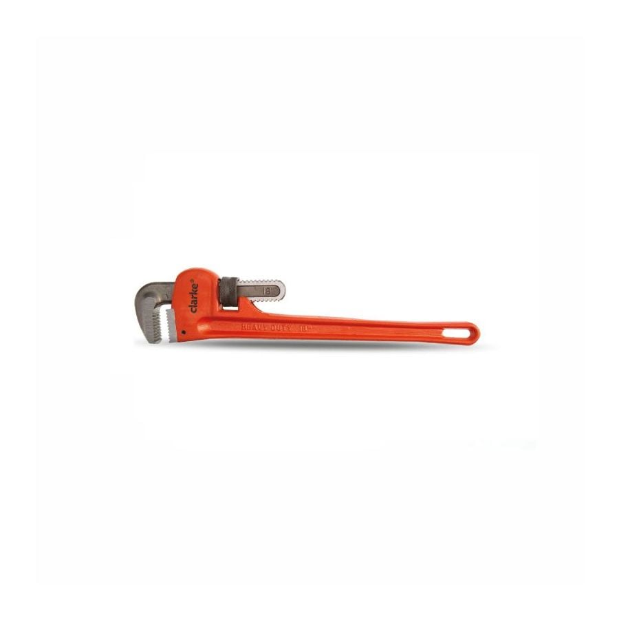 CLARKE | Pipe Wrench 12 inch Drop Forged Hook Jaw High Torque Heavy Duty Orange Color Handle | PW12C