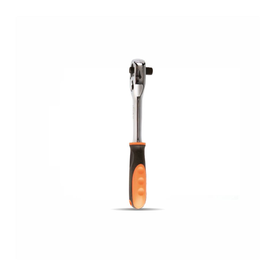 CLARKE | Ratchet Handle 3/4 inch drive Orange/Black Handle High Polished Chrome with Reverse Switch Mechanism | RH3/4C