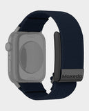 MOXEDO | Hybrid Fit-Weave Nylon Braided Band Adjustable Strap for iWatch and Whoop 4.0  Night Blue |MX-FW012-BL