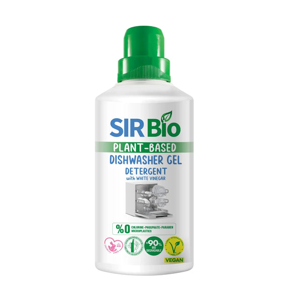 SIR BIO | Vegan Dishwasher Gel Detergent 1000ml Eco Sparkle Clean | 7BO194