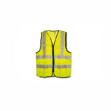 CLARKE | Polyester Safety Jacket Yellow Color 3 Pockets Size- XL With Zip Fastner & 2inch Reflective Tape | SJYXLC