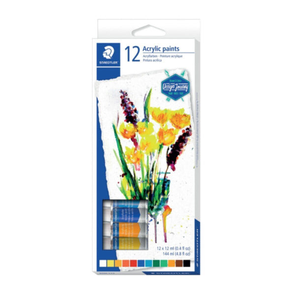 STAEDTLER | Acrylic Paint Tubes Set 12colors | ST-8500-C12