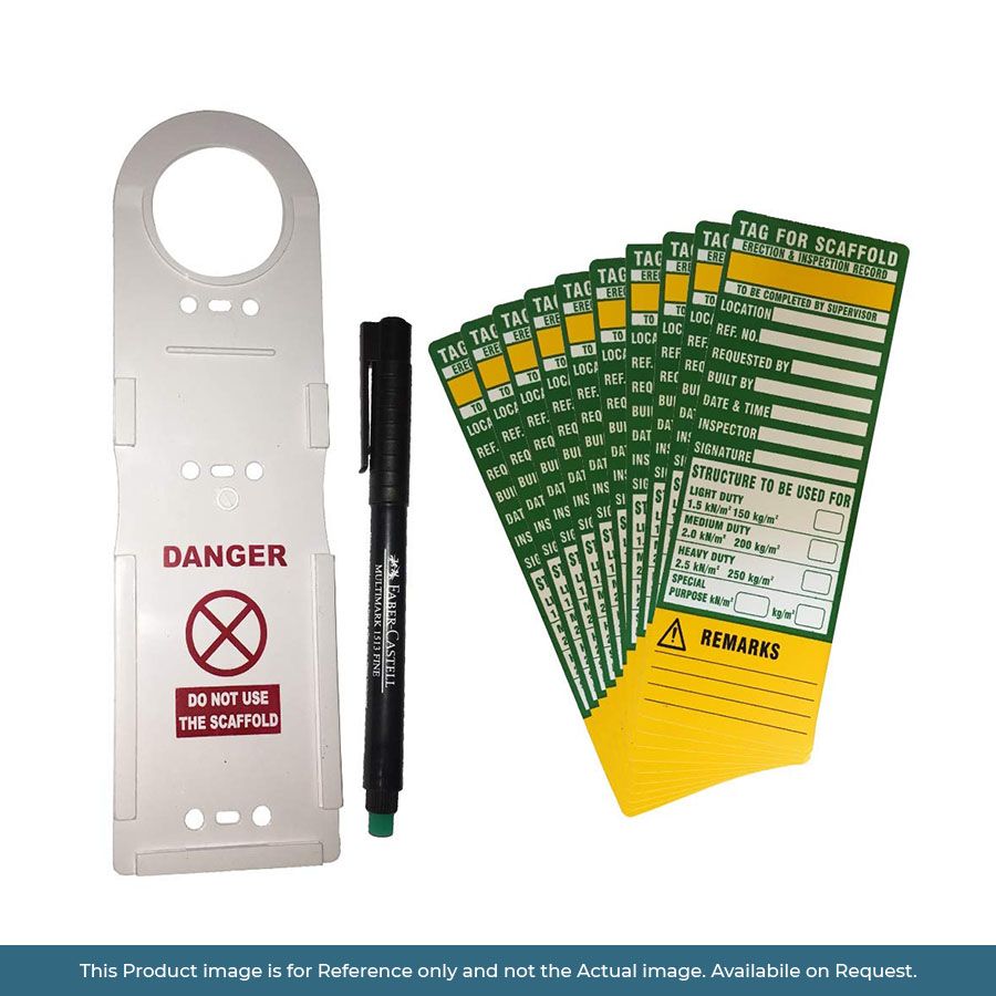 Scaffolding Tag (10 Pcs Holder + 20 Tag + 2 Pen) Safe Tag